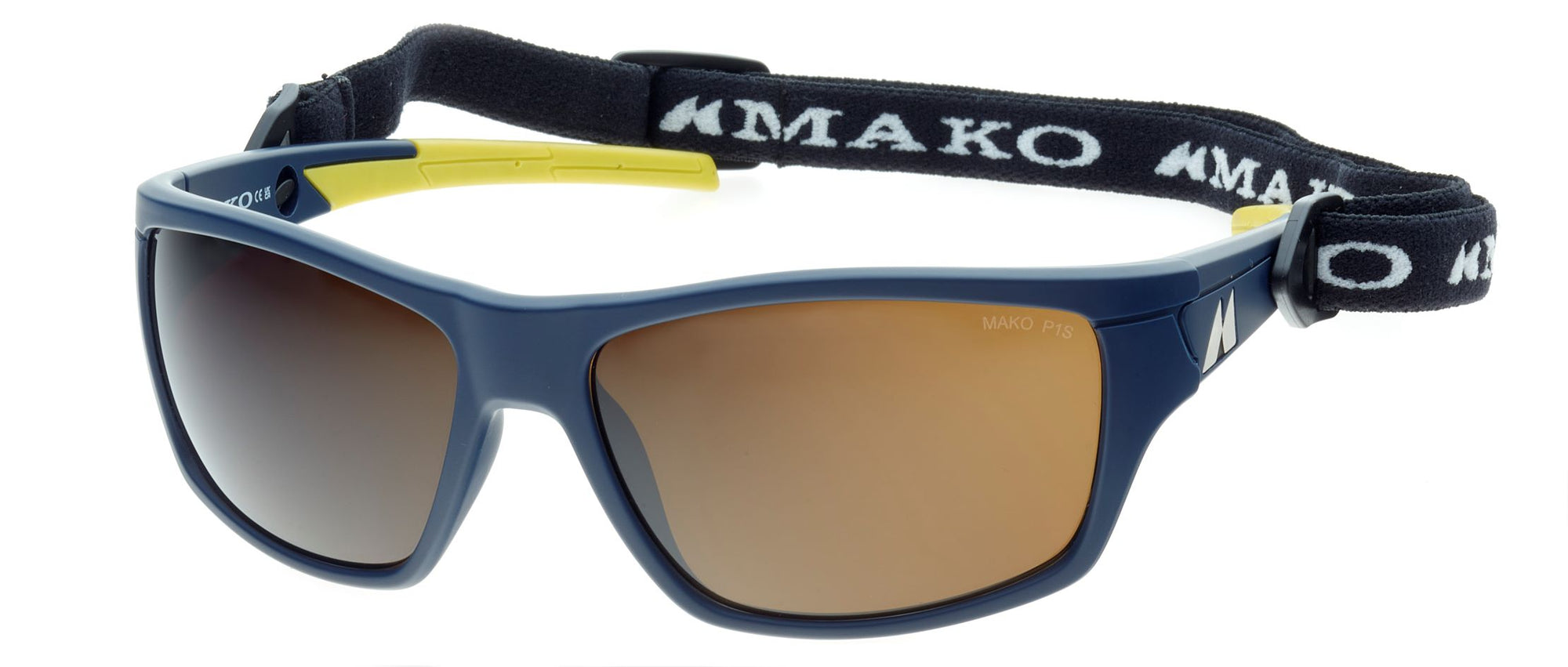 Mako Nemesis Matte Blue Yellow Frame Poly Brown Lens Polarised Sunglasses