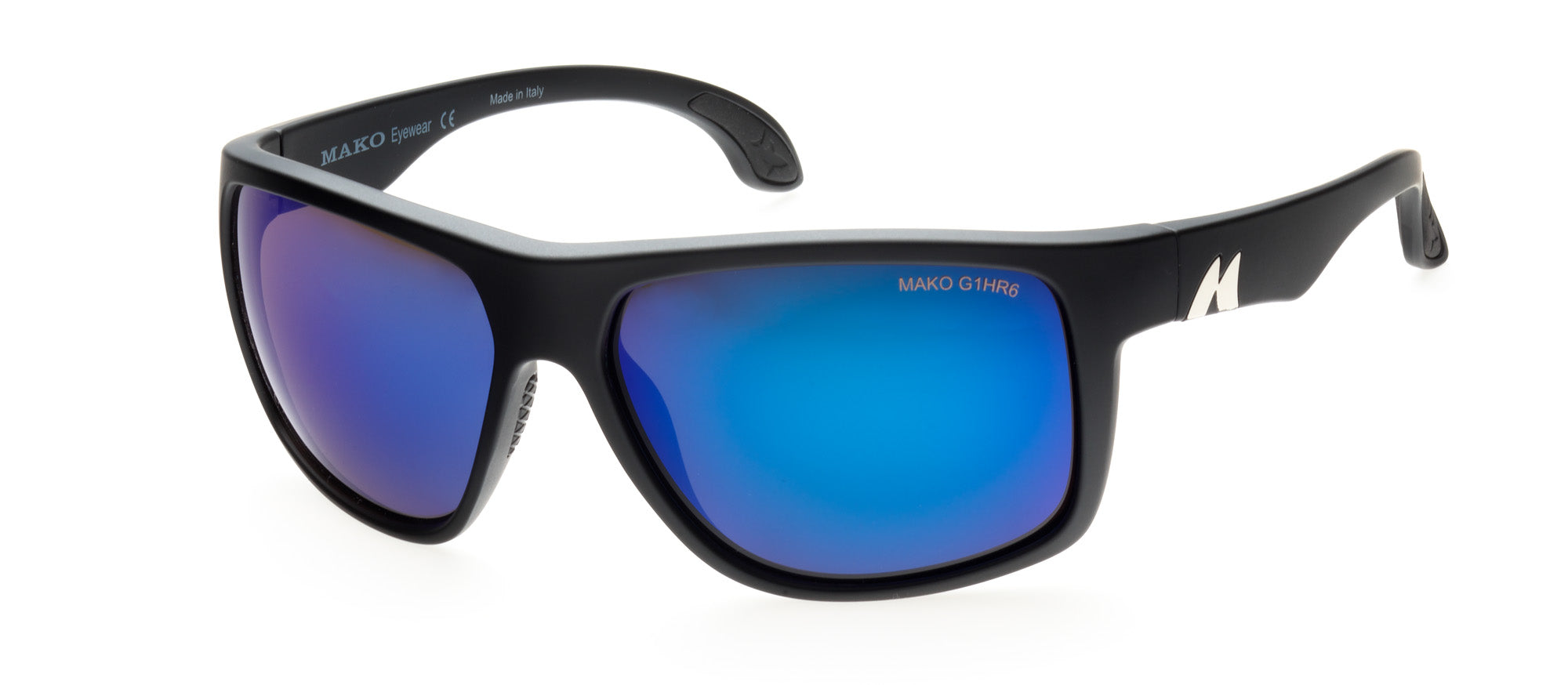Mako Mavericks Matte Black Frame Glass Lens Polarised Sunglasses