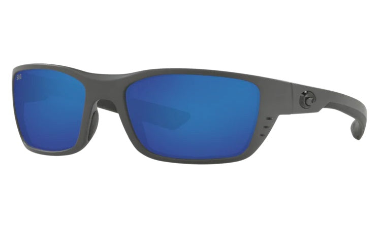 Costa Whitetip Matte Grey Frame Polarised Sunglasses - Blue Mirror 580G