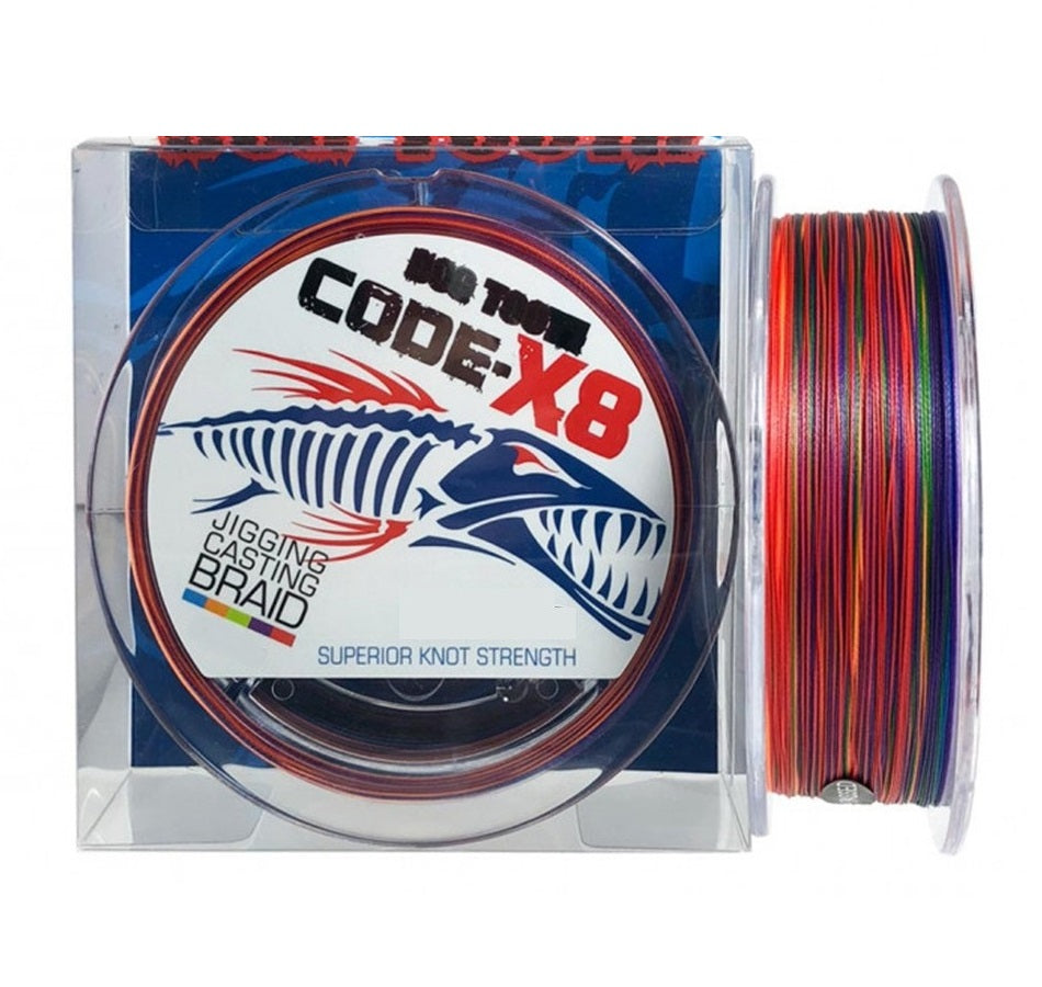 Dog Tooth Code x8 1200m Multi Colour Braided Fishing Line