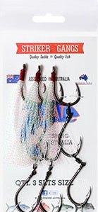 Elkat HD Striker 7 Flasher Pre Ganged Dressed Gang Hook Sets