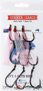 Elkat HD Striker 7 Flasher Pre Ganged Dressed Gang Hook Sets