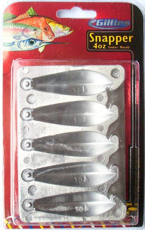 Gillies Snapper Lead Sinker Mould