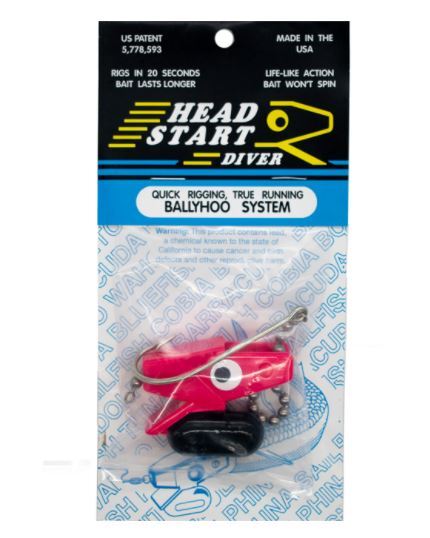 Head Start Ballyhoo Gar Chain Surface Chin Guard Trolling Rig