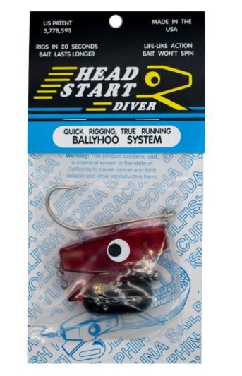 Head Start Ballyhoo Gar Chain Surface Chin Guard Trolling Rig