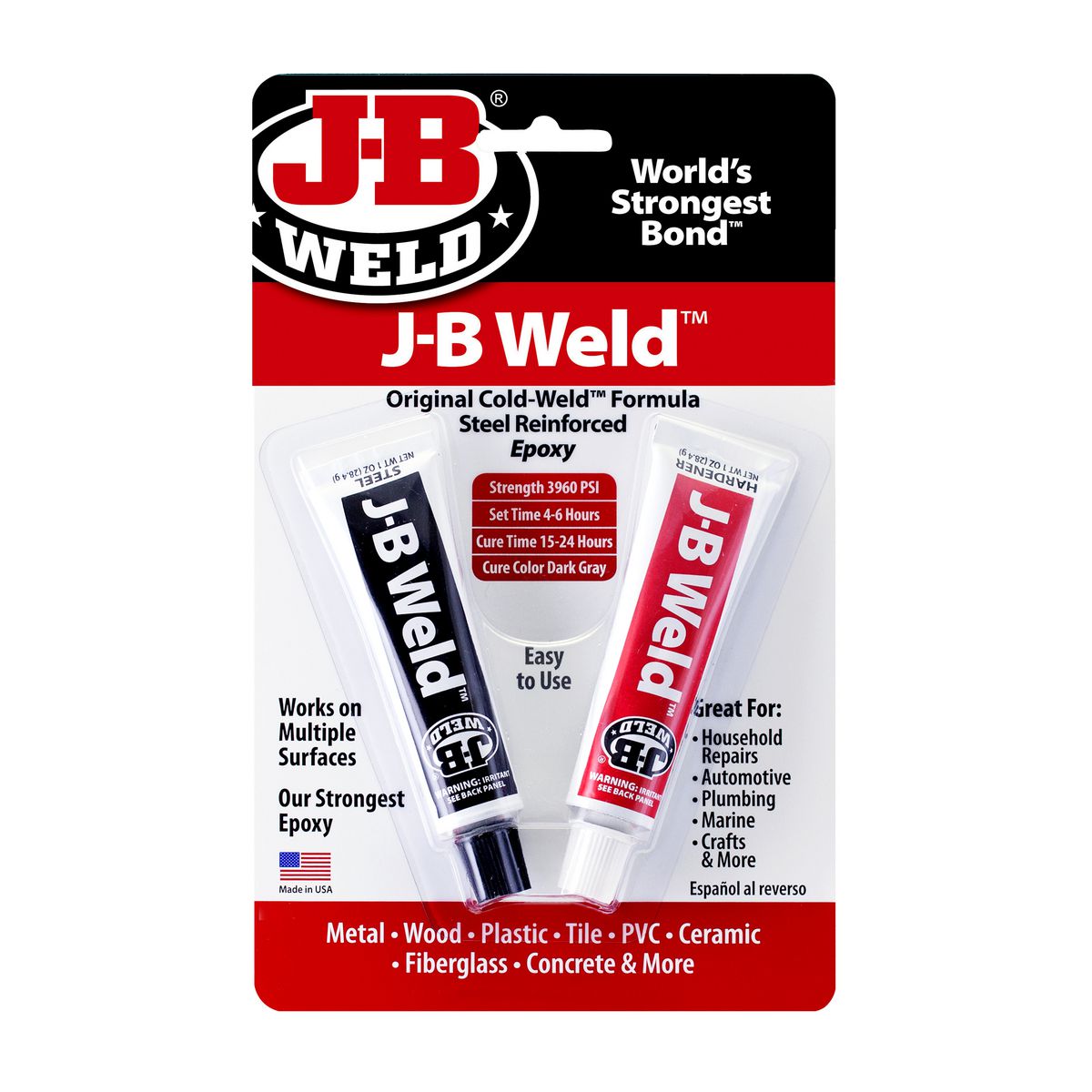 JB Weld Original Adhesive Twin Tube Pack Cold Weld Formula