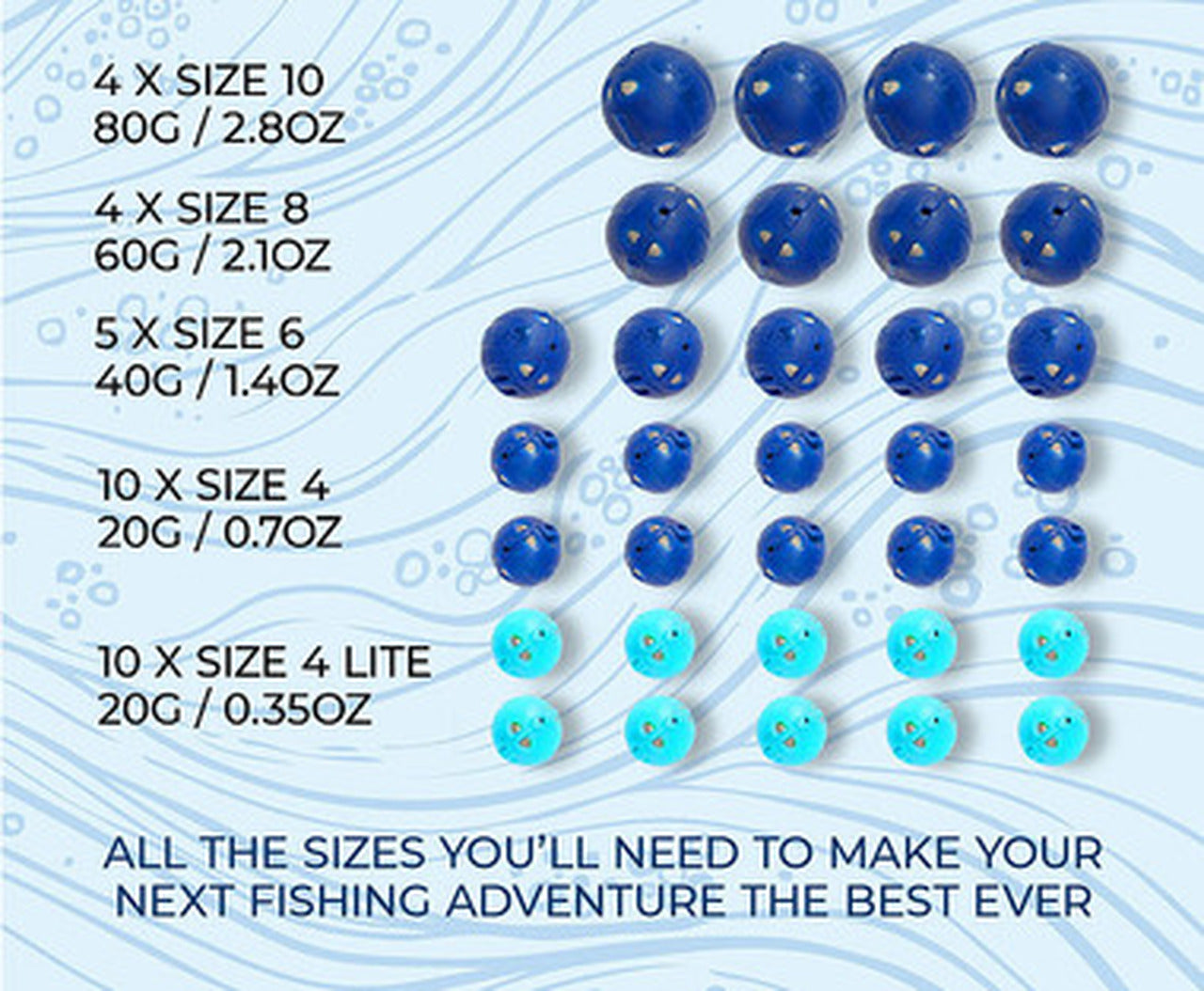 Klik Sinkers Easy Change Clip Snap On Ball Sinker Value Tube