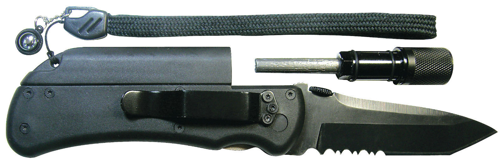 Land and Sea Spark Stone Knife and Torch Survival Tool