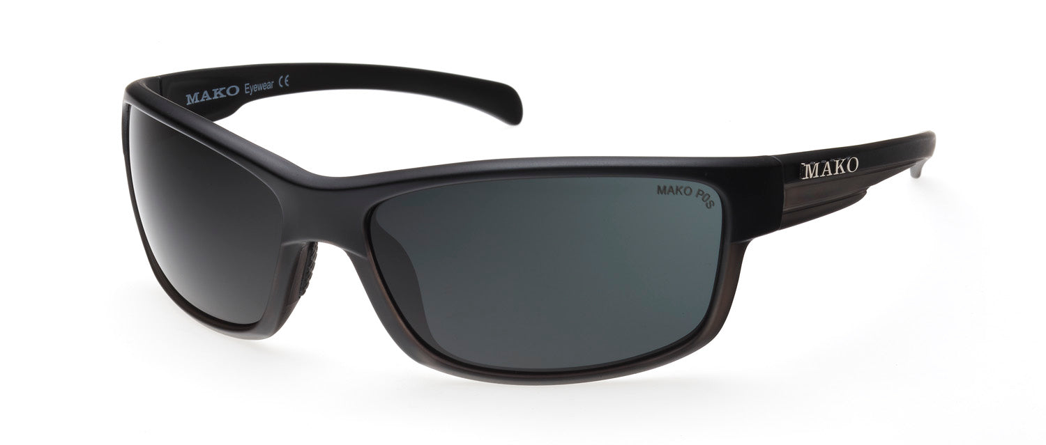 Mako Shadow Matte Black Grey Frame Polarised Sunglasses