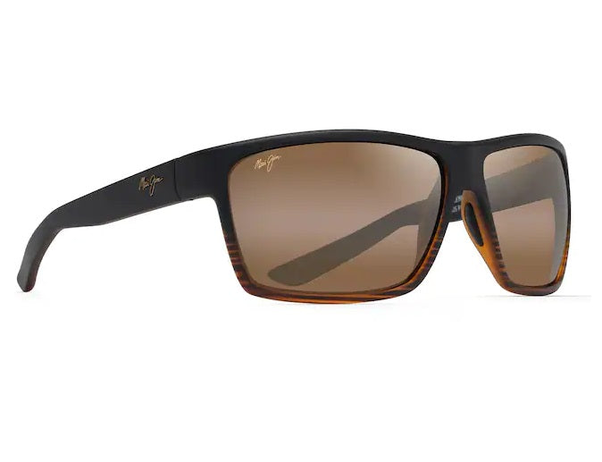 Maui Jim Alenuihaha Dark Brown Stripe Frame HCL Bronze Glass Lens Polarised Performance Sunglasses