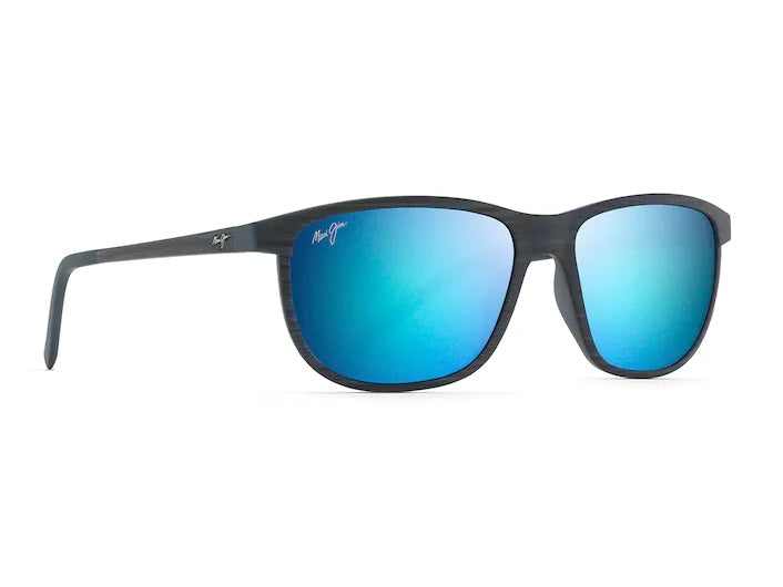 Maui Jim Dragons Teeth Dark Navy Stripe Frame Blue Hawaii Glass Lens Polarised Performance Sunglasses