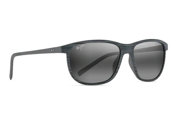 Maui Jim Dragons Teeth Grey Stripe Frame Neutral Grey Glass Lens Polarised Performance Sunglasses