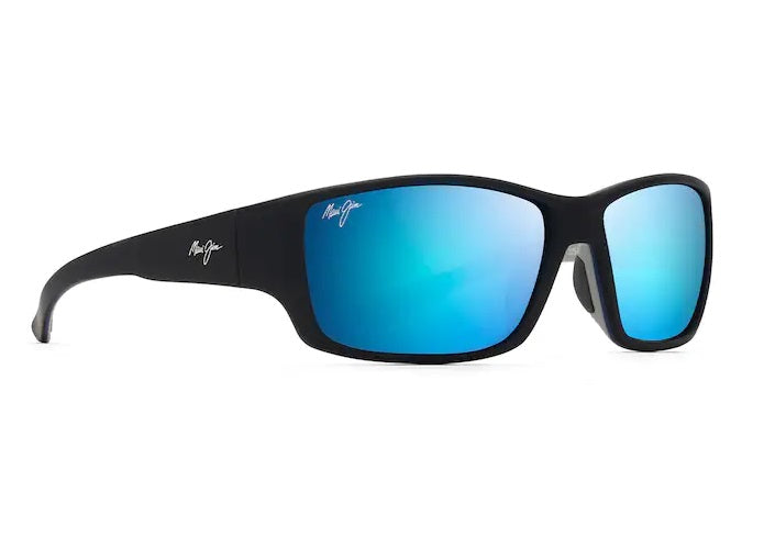 Maui Jim Local Kine Black-Blue-Grey Frame Blue Hawaii Glass Lens Polarised Performance Sunglasses