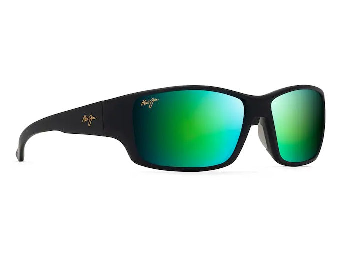 Maui Jim Local Kine Black-Green-Grey Frame Maui Green Glass Lens Polarised Performance Sunglasses