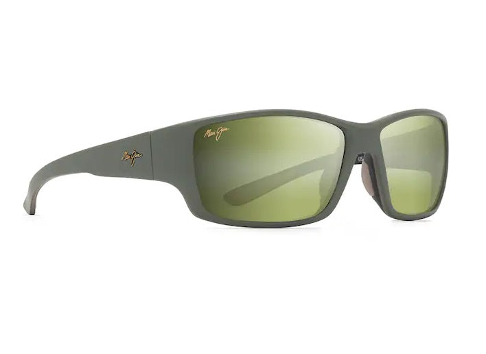 Maui Jim Local Kine Khaki-Brown-Black Frame Maui HT Glass Lens Polarised Performance Sunglasses
