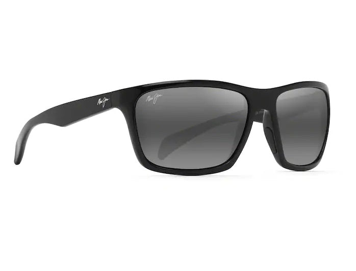 Maui Jim Makoa Gloss Black Frame Neutral Grey Glass Lens Polarised Performance Sunglasses