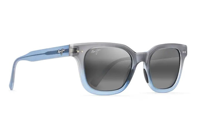 Maui Jim Shore Break Blue-Grey Fade Frame Neutral Grey Glass Lens Polarised Performance Sunglasses