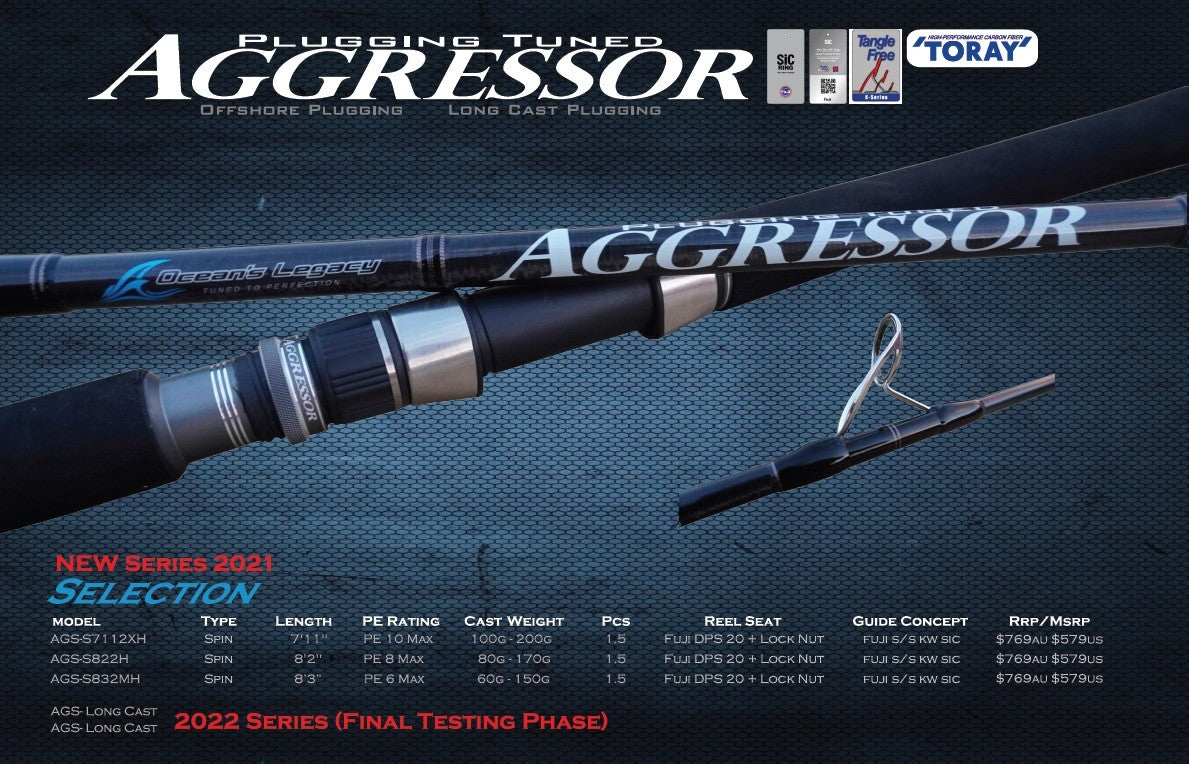 Oceans Legacy Aggressor Offshore Plugging Spin Rod