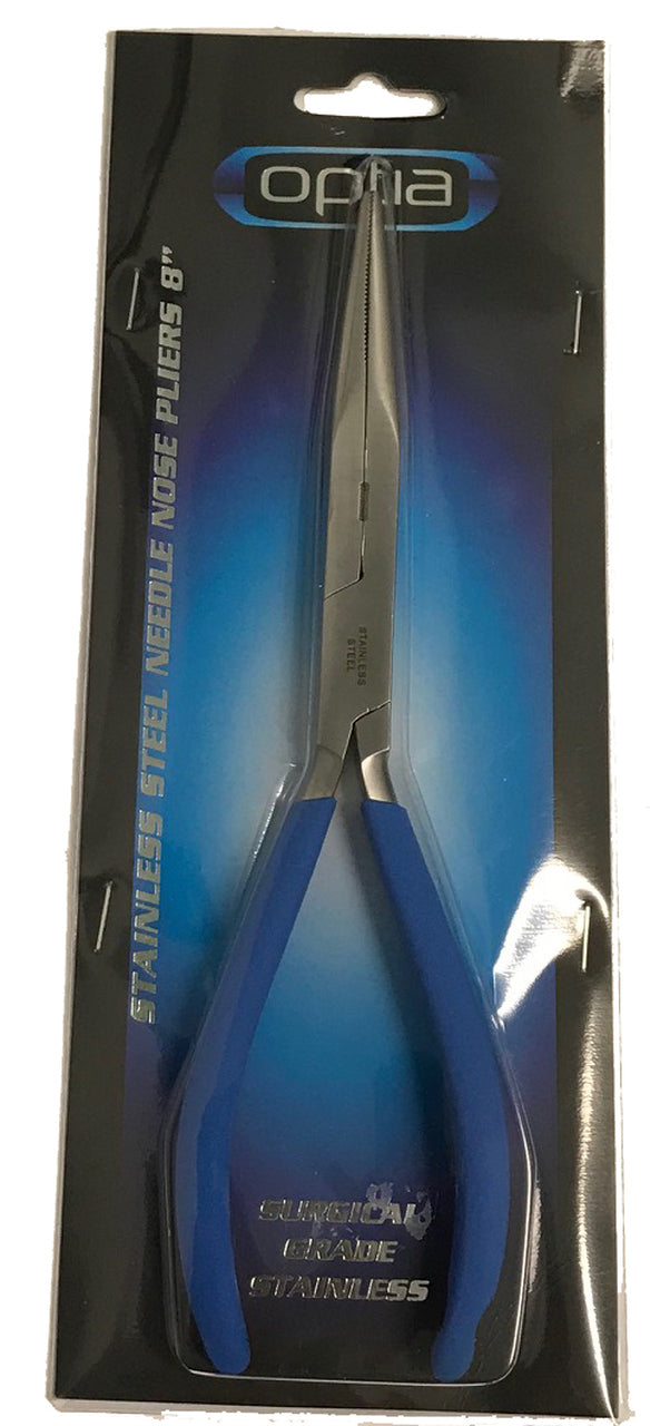Optia OP126 Stainless Steel Premium 8in Needle Nose Pliers