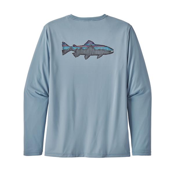 Patagonia Mens Cap Cool Daily Fish Graphic Long Sleeve Tee Shirt
