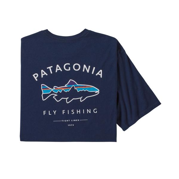 Patagonia Mens Framed Fitz Roy Trout Organic T-Shirt - Classic Navy