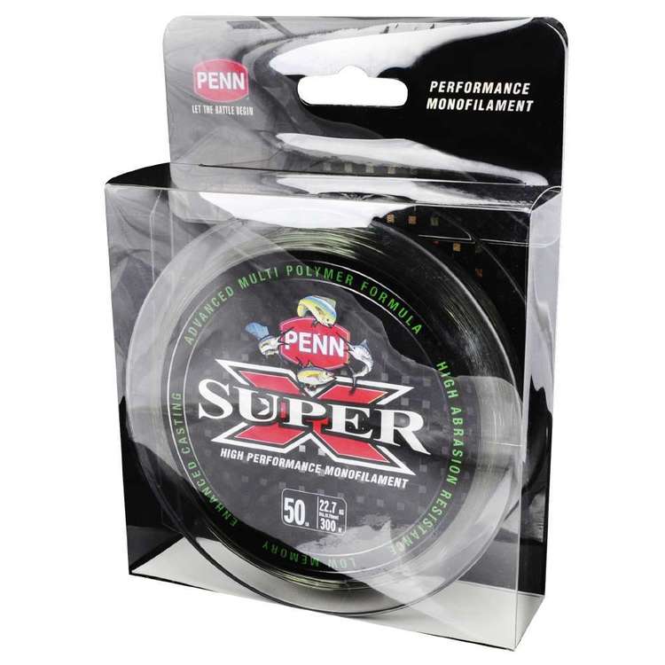 Penn Super X Mono Line Lo Vis Green 300m