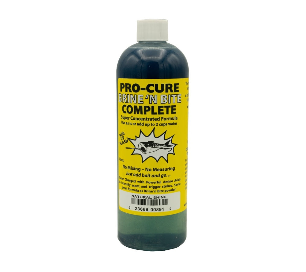 Pro-Cure Brine n Bite Bait Complete Super Concentrated Enhancement Liquid Fluid Formula