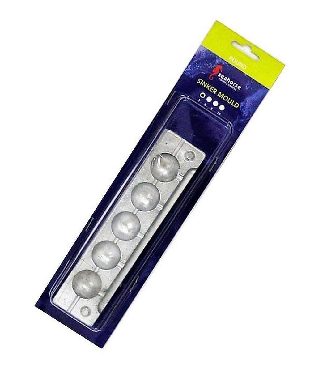 Seahorse Lead Round Ball Sinker Mould