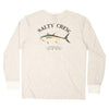Salty Crew Ahi Mount Long Sleeve Technical Fishing Tee Jersey Shirt - Vintage White