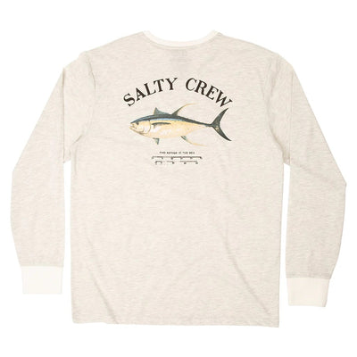 Salty Crew Ahi Mount Long Sleeve Technical Fishing Tee Jersey Shirt - Vintage White