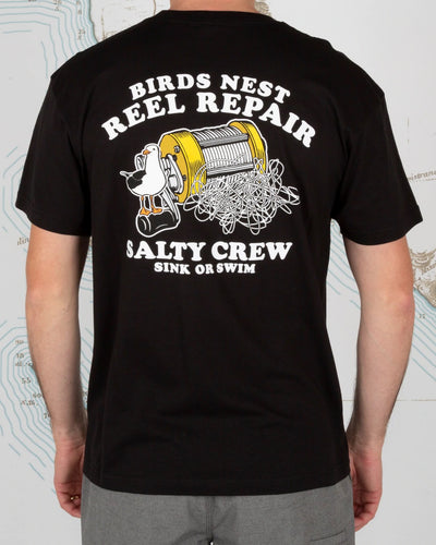 Salty Crew Birdsnest Premium Short Sleeve Tee Shirt - Black