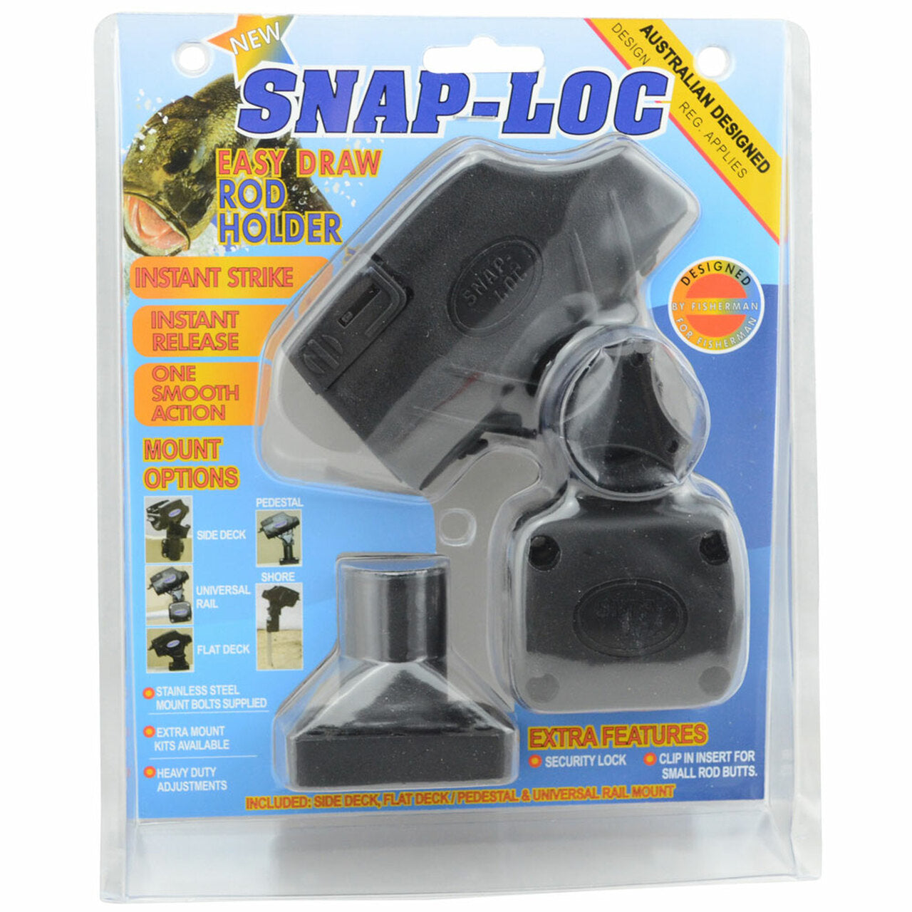 Snap Loc 23SLRH Easy Mount Quick Draw Boat Rod Holder Kit