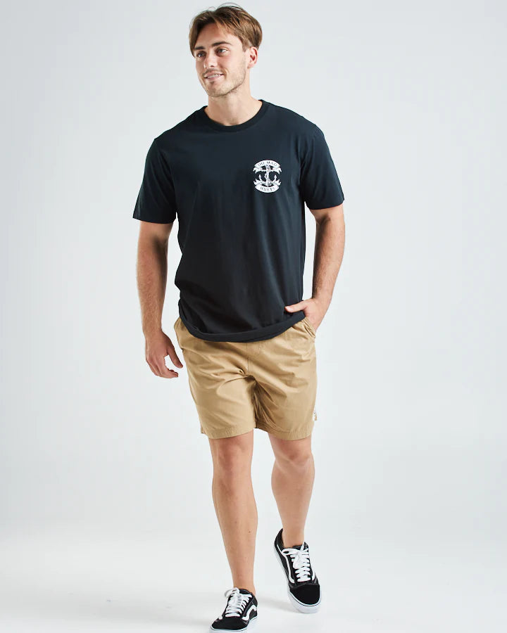 The Mad Hueys Anchorage Short Sleeve Tee Shirt Black
