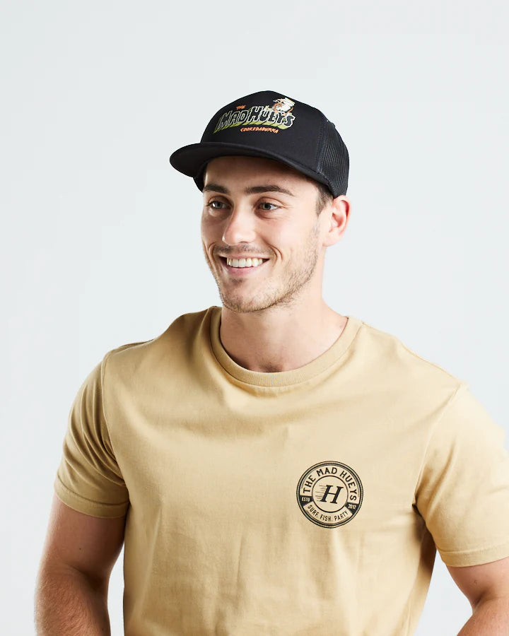 The Mad Hueys Cookedaburra III Foam Trucker Cap Hat Black