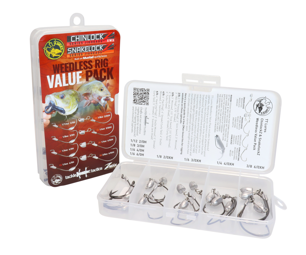 Tackle Tactics Weedless Jighead Worm Hook Rig Bulk Value Pro Pack