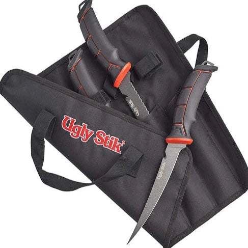 Ugly Stik 1538001 Knife Set Kit Pack with Storage Roll Mega Clearance