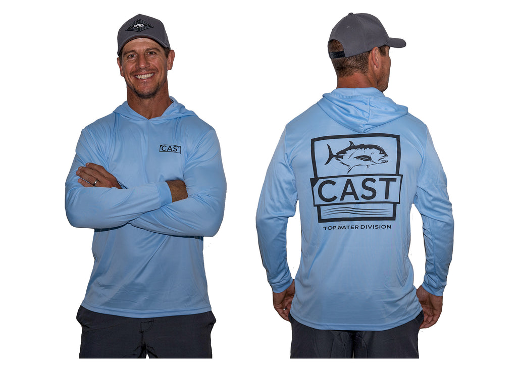 Cast Topwater Division Hooded Performance Long Sleeve Fishing Jersey Shirt