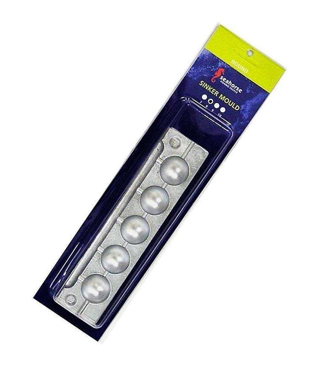 Seahorse Lead Round Ball Sinker Mould