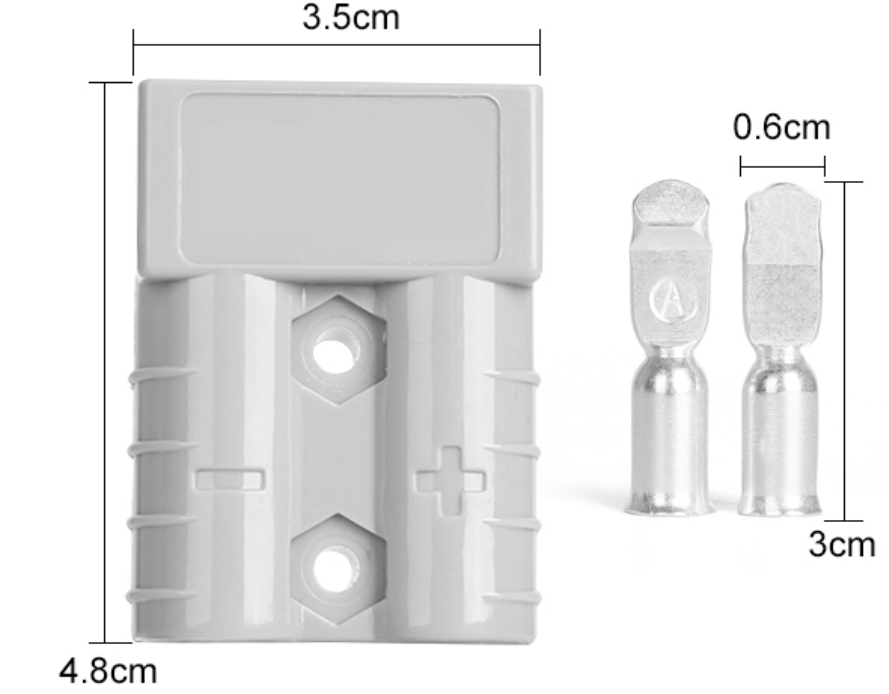 4 x Anderson Plug Connector Pair 50A Amp 12 - 24V 6AWG Grey Caravan Trailer Solar