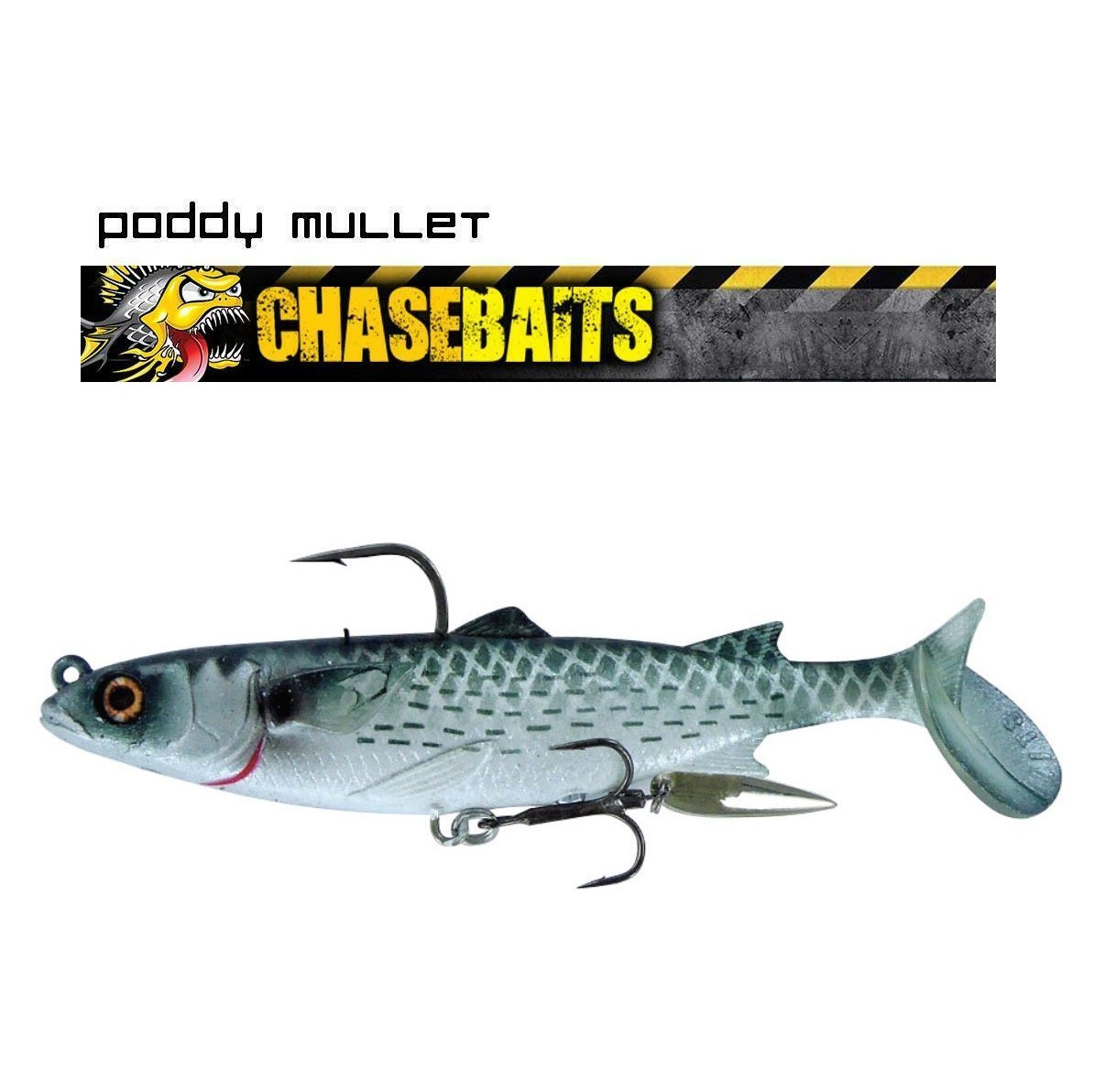 Chasebaits Poddy Mullet 125mm Soft Plastic Lure
