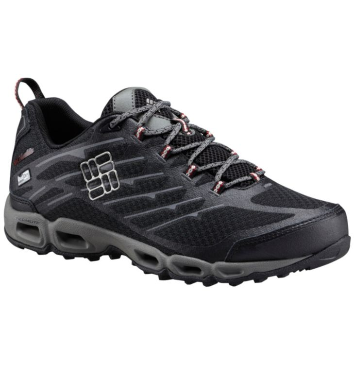 Columbia Ventrailia II Outdry Mens Hiking Shoe Black and Red Velvet