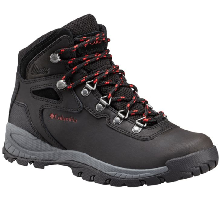 Columbia Newton Ridge Plus Womens Hiking Boot Black Poppy Red