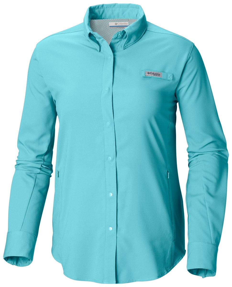 Columbia PFG Tamiami II Long Sleeve Womens Shirt Coastal Blue