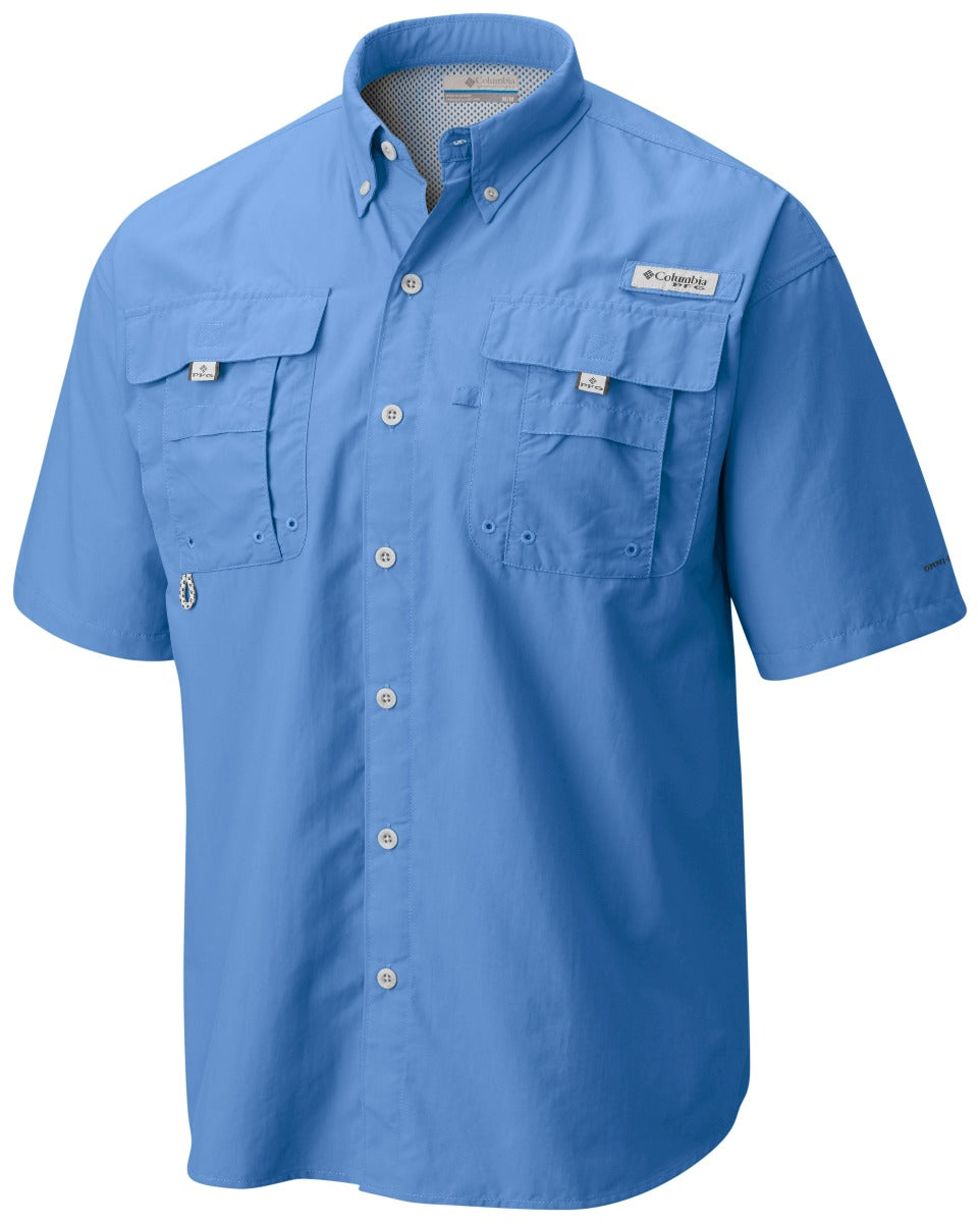 Columbia PFG Bahama II Short Sleeve Mens Shirt White Cap