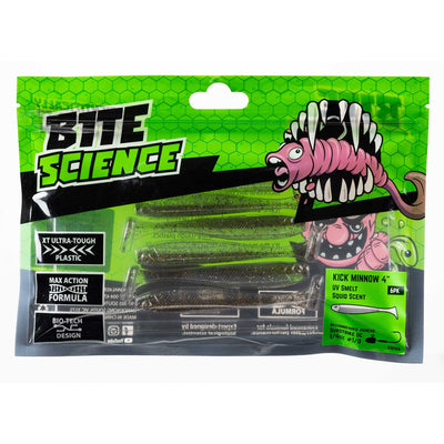 Bite Science Kick Minnow Soft Plastic Lure 4 Inch