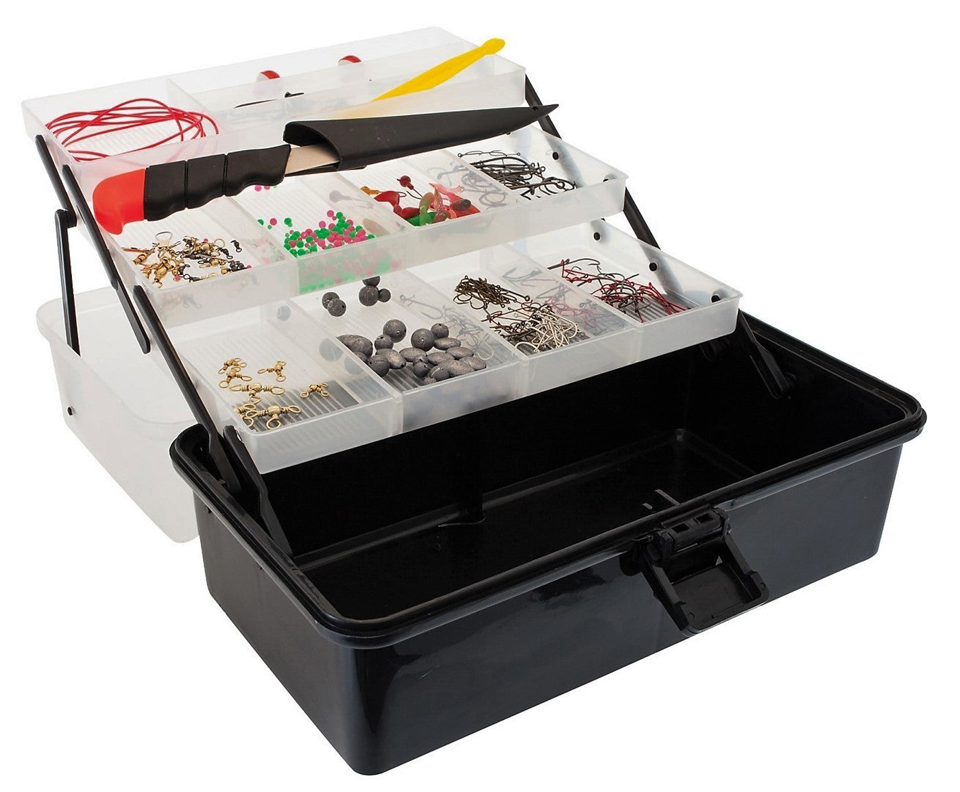 Jarvis Walker 3 Tray Tackle Box with 500 Piece Tackle Kit