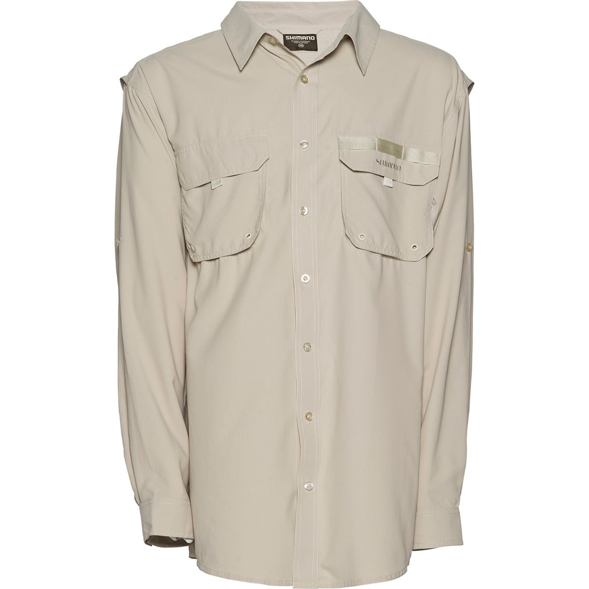 Shimano Vented Long Sleeve Mens Shirt Oatmeal