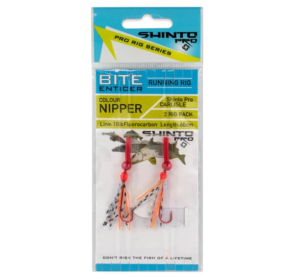 Shinto Pro Bite Enticer Running Sinker Carlisle Long Shank Hook Pre Tied Rig