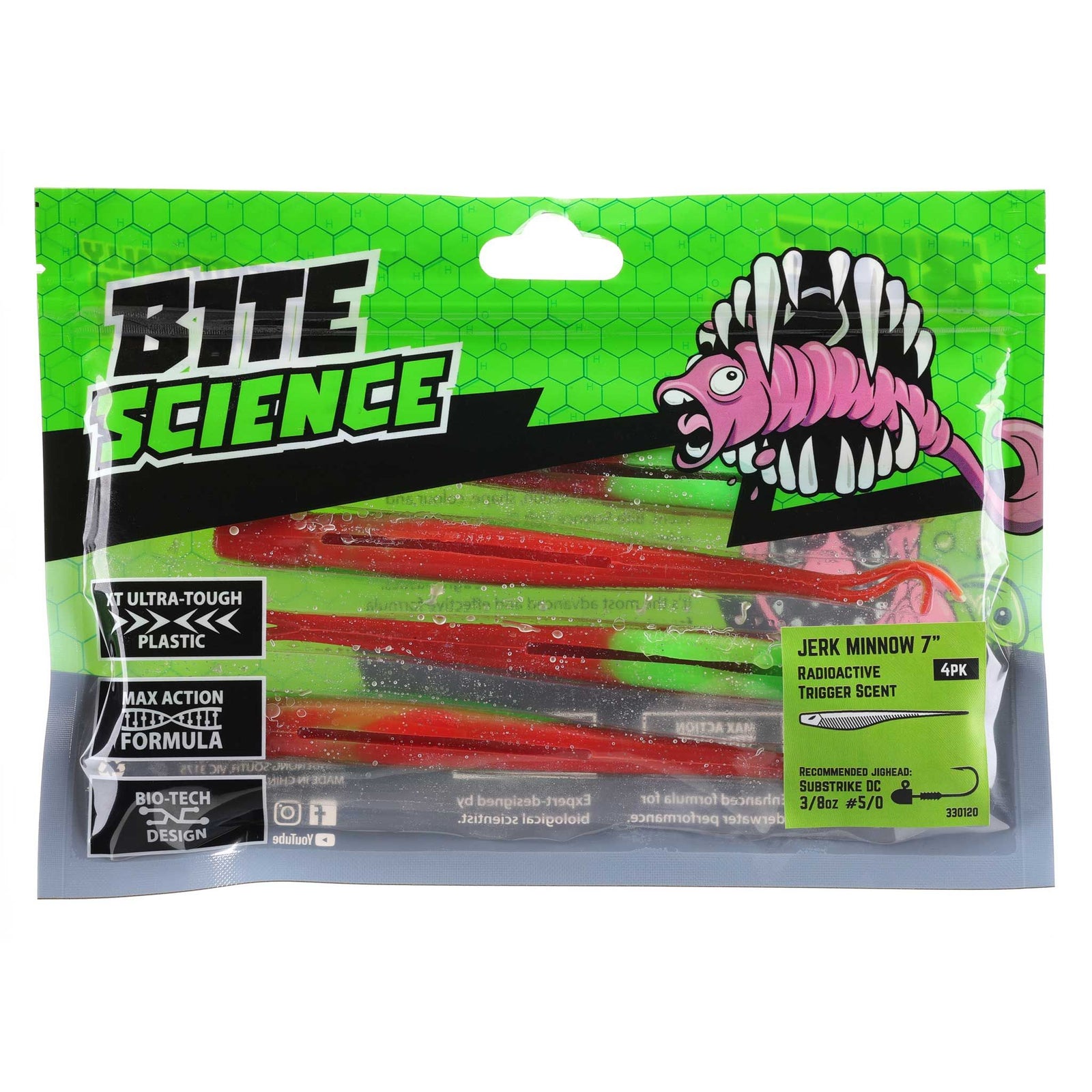 Bite Science Jerk Minnow Soft Plastic Lure 7 Inch