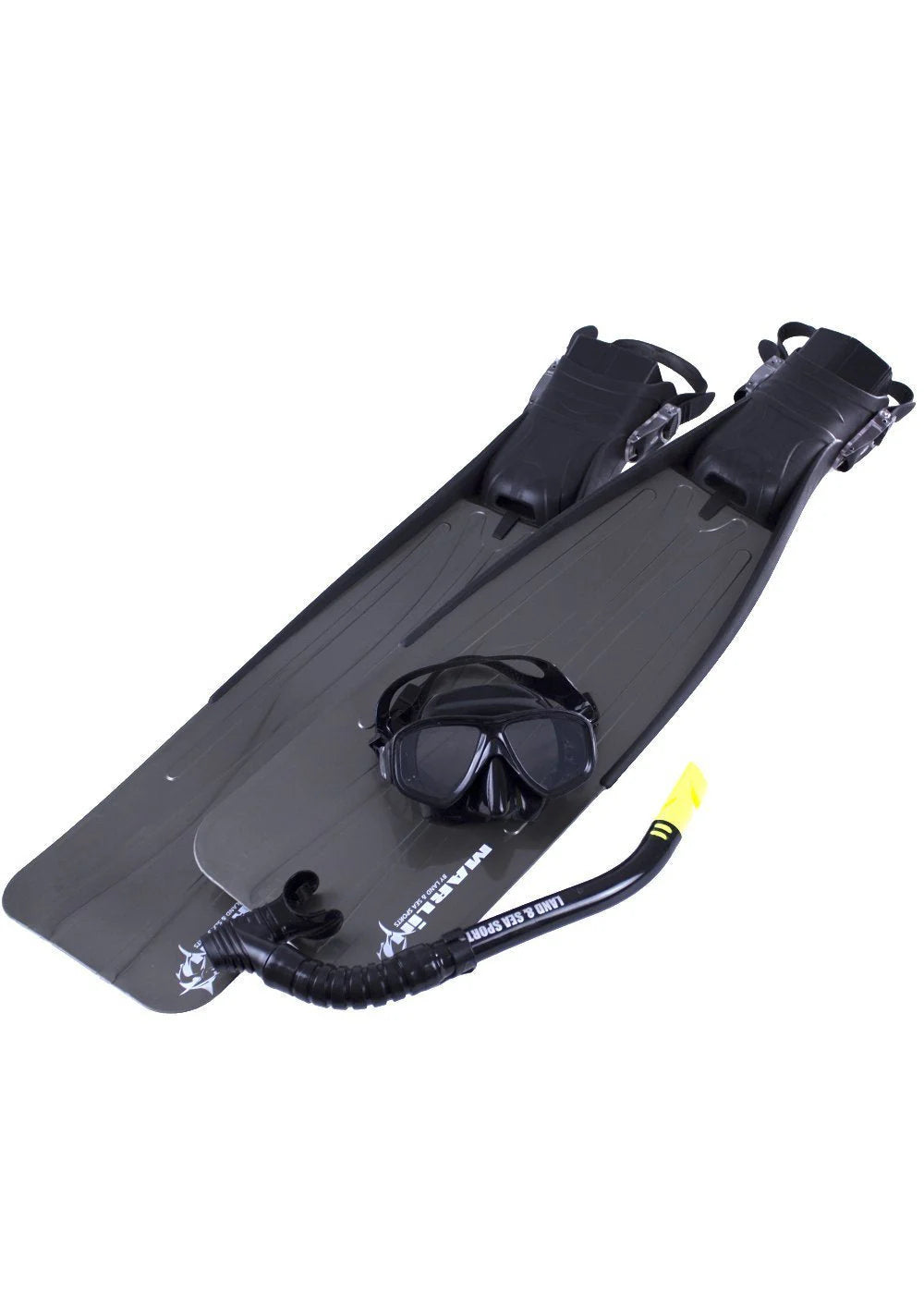 Land and Sea Black Marlin Mask Snorkel Fin Set